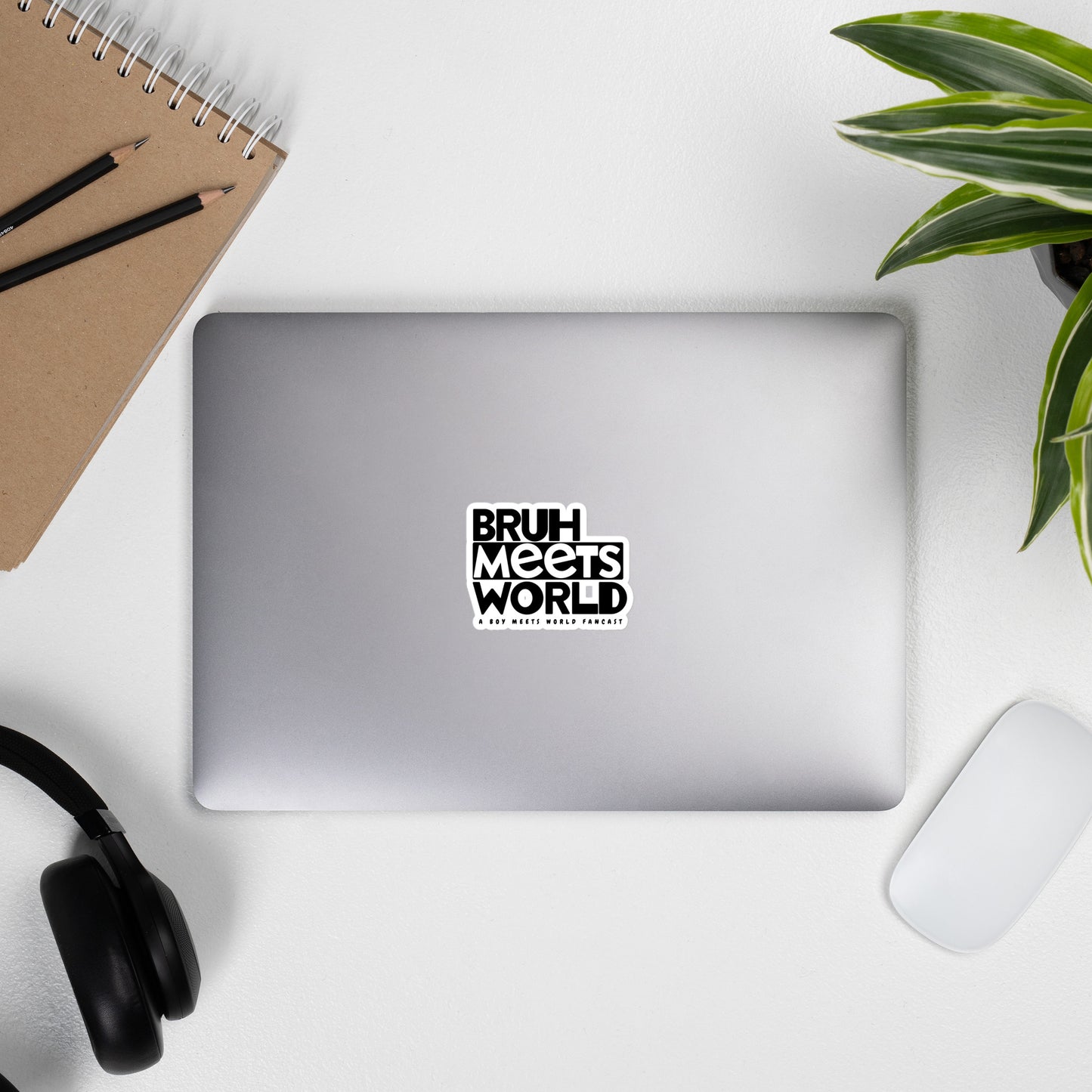 Bruh Meets World Logo Stickers