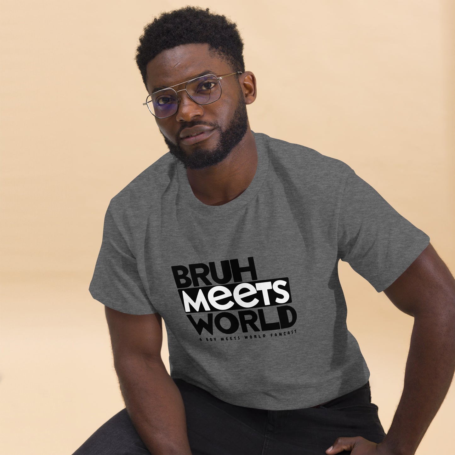 Bruh Meets World Logo Men's classic tee