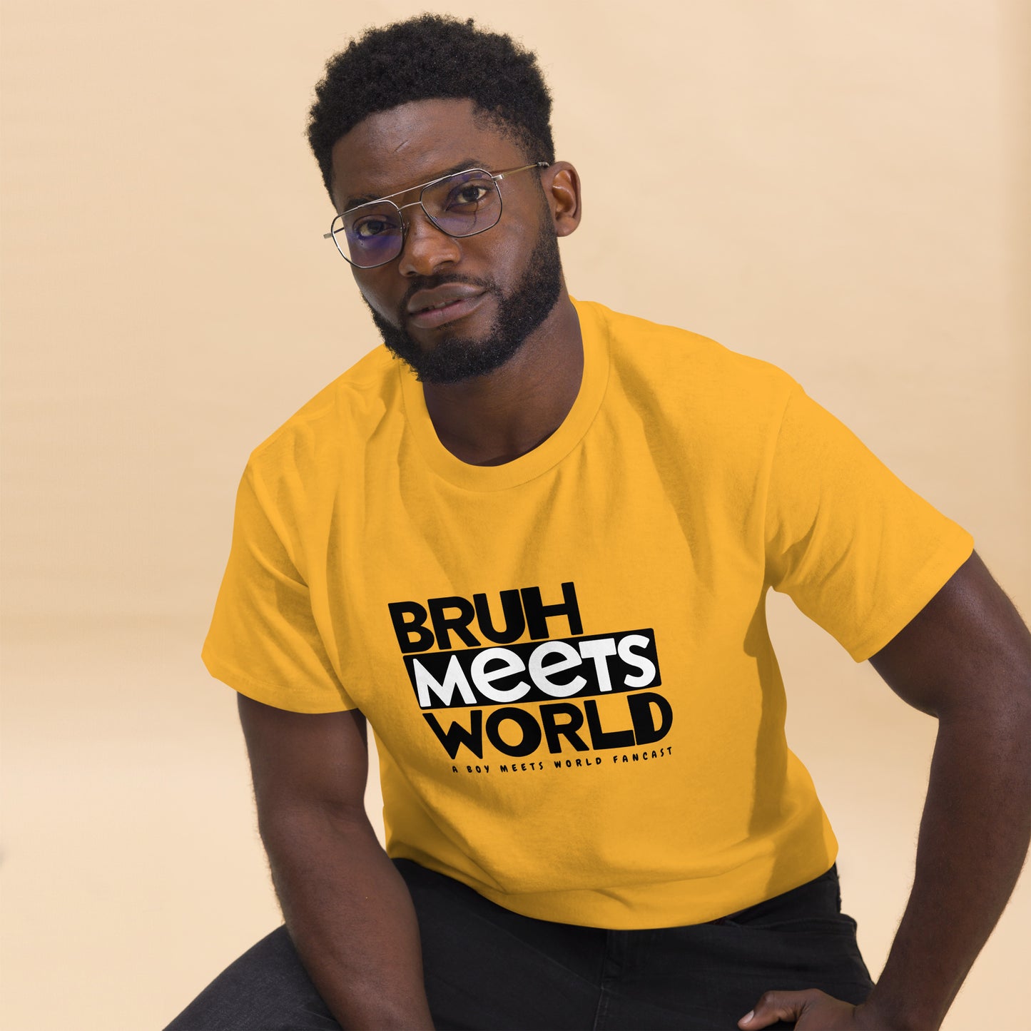 Bruh Meets World Logo Men's classic tee