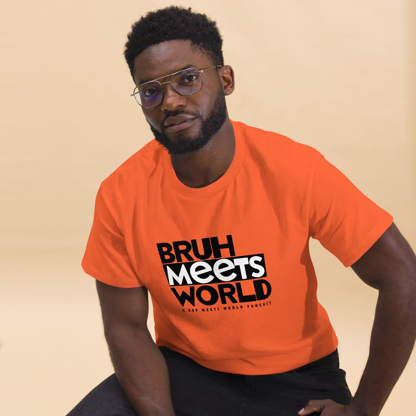 Bruh Meets World Logo Men's classic tee