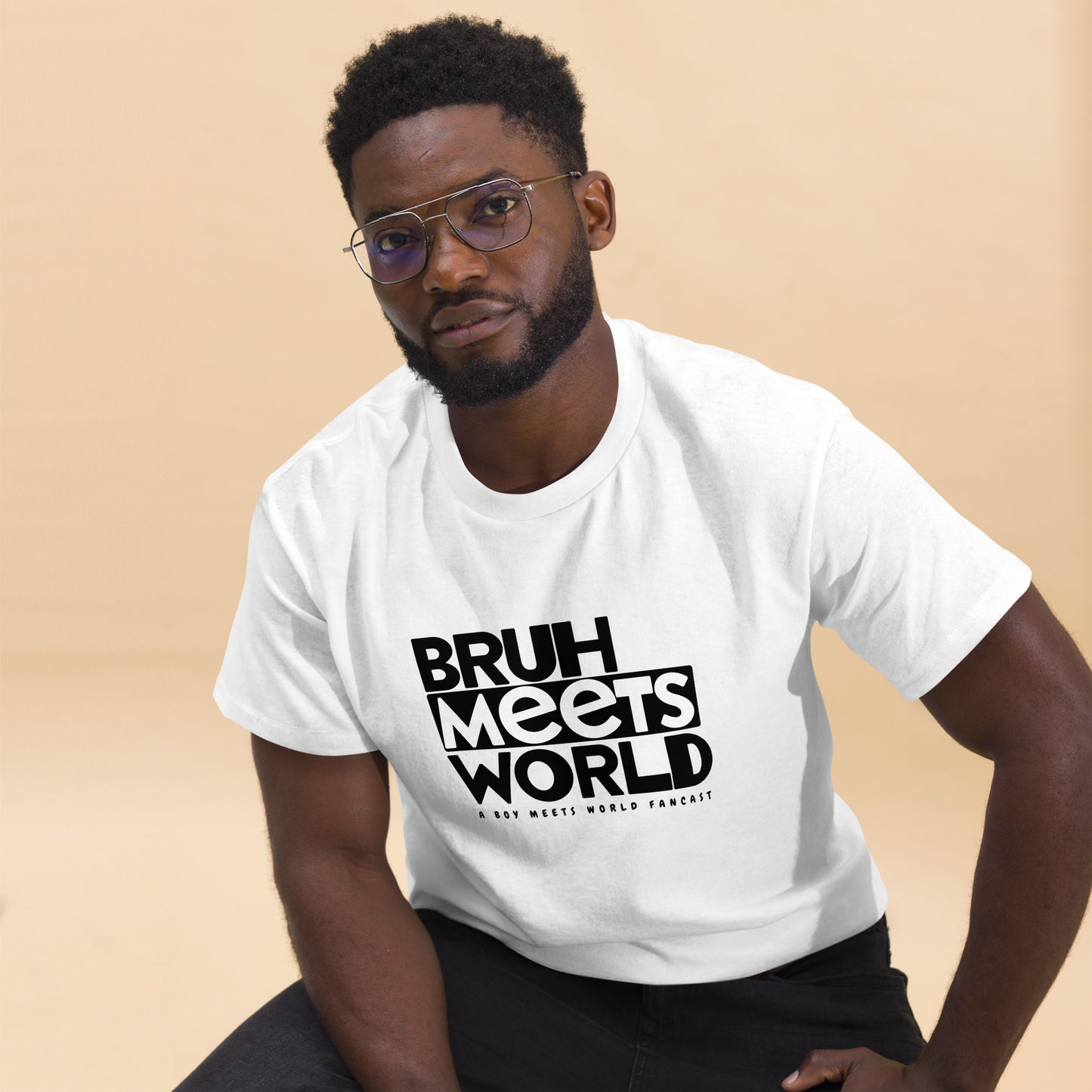 Bruh Meets World Logo Men's classic tee